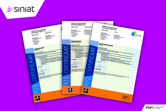 Nieuwe KOMO-productcertificaten