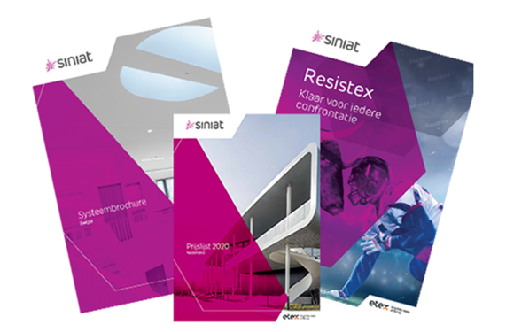 Waaier van Siniat brochures: Resistex, Systeembrochure & Prijslijst